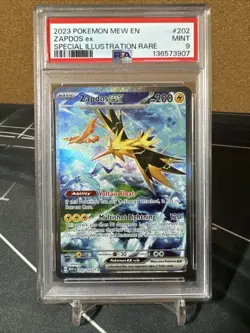 Pokemon TCG Zapdos EX Holo Card 202/165 Scarlet & Violet 151 Sir PSA 9 - Image 1