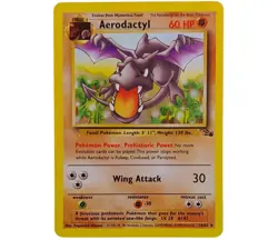 AERODACTYL 16/62 LP - Fossil - WOTC Vintage Non Holo Rare Pokemon Card TCG - Image 1