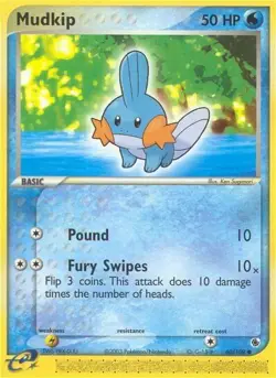 Mudkip 60/109 Common Ruby and Sapphire Pokemon Card - Image 1