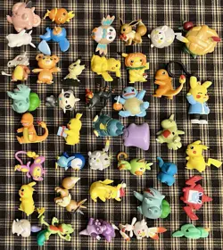 Pokemon TOMY Mini Figure Lot Of 38 Pikachu Eevee Bulbasaur Charmander Squirtle - Image 1