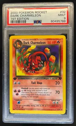 2000 Pokemon Team Rocket First Edition Dark Charmeleon #32/82 PSA 9 - Image 1