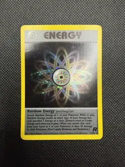 Vintage Pokemon TCG - Team Rocket Rainbow Energy 80/82 Non Holo Rare - 2000 - MP - Image 1