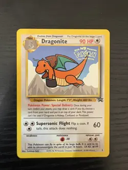 Pokemon Dragonite #5 the First Movie Black Star Promo Stamped Card EXC Condition - Image 2