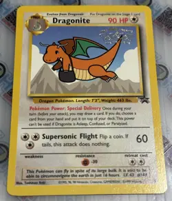 Pokemon Card Dragonite Movie Promo Stamp The First Movie Kids WB Presents LP - Image 3