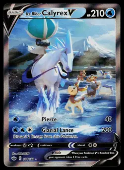 Pokemon Card - Ice Rider Calyrex V Chilling Reign 164/198 Alternate Full Art - Image 1