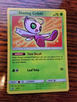 Shining Celebi SM79 UNGRADED Sun & Moon 2017 Promo Pokemon Card LP - Image 1