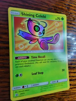 Shining Celebi SM79 UNGRADED Sun & Moon 2017 Promo Pokemon Card LP - Image 2