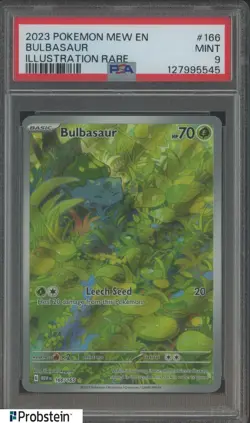 2023 Pokemon Scarlet & Violet Card 151 MEW EN #166/165 Bulbasaur PSA 9 MINT - Image 1