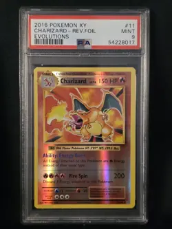 2016 Pokemon TCG XY Evolutions Charizard Reverse Holo 11/108 PSA 9 Rev. Foil - Image 1