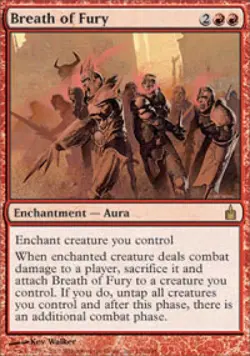 Breath of Fury -Foil Light Play MTG Ravnica - Image 1