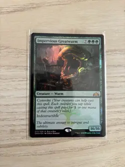 FOIL IMPERVIOUS GREATWURM GRN 273 Promo Guilds of Ravnica NM MTG Magic English - Image 1
