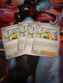 4x Pokemon TCG Iono 080/091 - Scarlet&Violet Paldean Fates Trainer Playset - Image 1