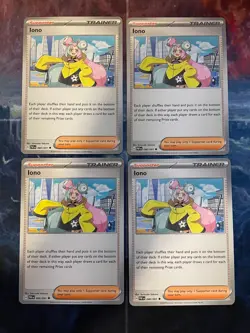 4x Iono 080/091 x4 - Paldean Fates - Pokemon TCG - Playset - Image 1