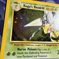 Pokemon TCG WOTC Gym Challenge Kogas Beedrill 9/132 Holo Unlimited Rare/NM/ LP - Image 2