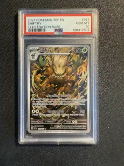 2024 POKEMON TEMPORAL FORCES #163 SHIFTRY ILLUSTRATION RARE PSA 10 - Image 1