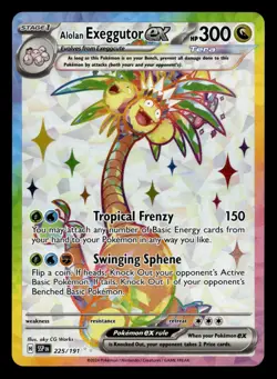 Alolan Exeggutor ex 225/191 Ultra Rare Surging Sparks Pokemon NM - Image 1
