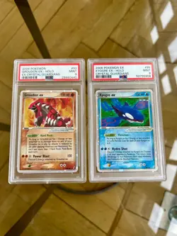 Pokemon PSA 9 Groudon EX & Kyogre EX Holo Crystal Guardians 2006 - Image 2