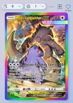 Pokemon TCG Pocket Mega Kangaskhan Ex Rainbow ⭐⭐ Fantastical Parade - English - Image 1