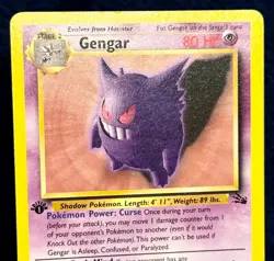Pokemon TCG Trading Card Fossil Gengar 20/62 - 1st Edition Excellent Condition - Image 3