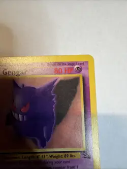 Pokemon Gengar TCG 20/62 1st Edition Non-Holo Card Fossil Small Cease On Back - Image 4
