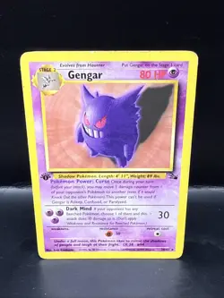 Pokemon Gengar TCG 20/62 1st Edition Non-Holo Card Fossil Vintage 1999 - Image 3
