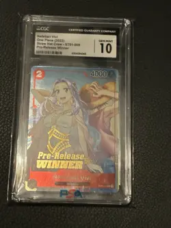 One Piece Nefeltari Vivi OP-03 Pre-Release Tournament Winner ST01-009 CGC 10 - Image 1