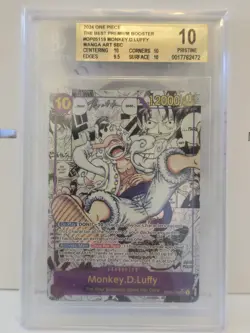 💎 Monkey D Luffy BGS10 2024 One Piece TCG PRB01 Manga OP05 119 Alt Art English - Image 1
