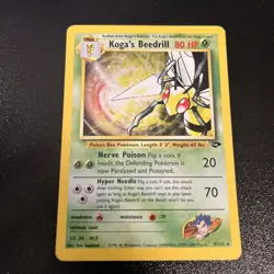Pokemon TCG Koga's Beedrill Gym Challenge Holo Card 9/132 - Image 1