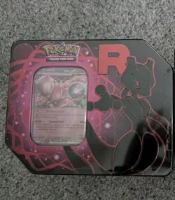 Pokemon TCG: Team Rocket Tin Mewtwo ex Destined Rivals Factory Sealed In Hand - Image 1