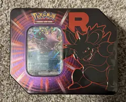 Pokemon TCG Factory Sealed Destined Rivals Team Rocket Nidoking Tin - Image 1
