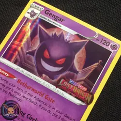 Gengar PRERELEASE HOLO RARE SWSH241 (NM) Black Star PROMO Pokemon Cards - Image 3