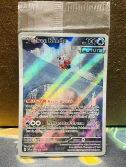 SEALED Iron Bundle 066 Paradox Rift ETB Holo Black Star Promo Pokemon Card - Image 1