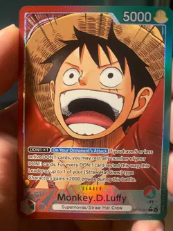 Monkey.D.Luffy Alternate Art OP13-001 Leader Foil Carrying on His Will NM - Image 1