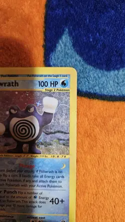 Pokemon TCG Poliwrath Holo Rare Card 24/165 Expedition Damaged Condition - Image 3