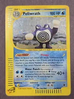 Poliwrath Expedition Holo Rare Pokemon TCG Card 24/165 2002 - Image 1