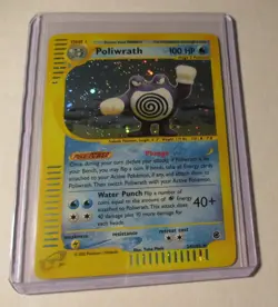 Pokemon TCG Expedition Base Set Poliwrath 24/165 Holo Card 2002 Played Vintage - Image 1