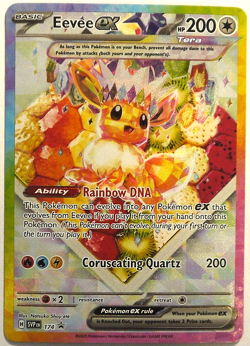 Pokemon TCG Eevee EX 174 Black Star Promo Card from Scarlet & Violet Prismatic - Image 1