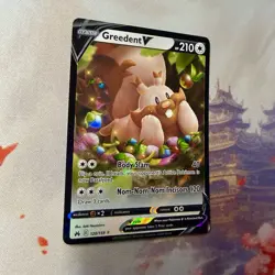 Greedent V 120/159 Crown Zenith Ultra Rare Holo Pokemon Card NM - Image 3