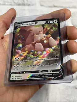 Pokemon TCG Greedent V 120/159 Crown Zenith Full Art Holo Ultra Rare NM/MT Card - Image 2