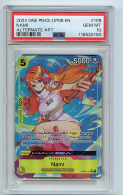 2024 One Piece Op08-Two Legends Nami Alternate Art PSA 10 - Image 1