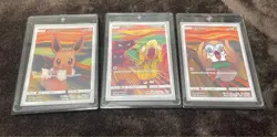 Rowlet Psyduck Eevee 3set MUNCH The SCREAM Pokemon Cards Promo Japanese - Image 1