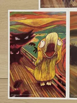 Pokemon Post Card Set Munch Mimikyu Pikachu Eevee Psyduck Rowlet-Limited Edition - Image 4