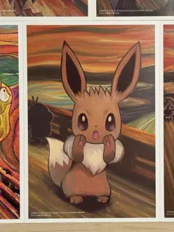 Pokemon Post Card Set Munch Mimikyu Pikachu Eevee Psyduck Rowlet-Limited Edition - Image 5
