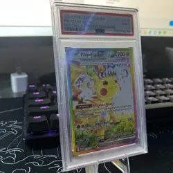 2024 POKEMON SSP EN-SURGING SPARKS SPECIAL ILLUSTRATION RARE PIKACHU EX PSA 9 - Image 1