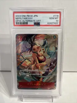 Nefeltari Vivi OP04-118 SEC Kingdoms of Intrigue ALT Art Card Japanese PSA 10 - Image 1