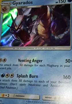 GYARADOS 33/147 AMAZING 🌈 Rainbow Double Holo Error 2017 Pokemon TCG Card NM+ - Image 4