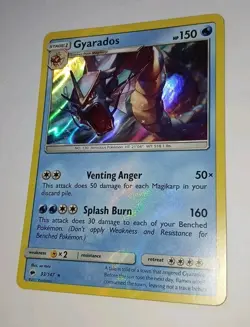 GYARADOS 33/147 AMAZING 🌈 Rainbow Double Holo Error 2017 Pokemon TCG Card NM+ - Image 5
