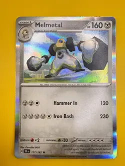 Melmetal 117/162 RARE HOLO Temporal Forces Pokemon Card - Image 1