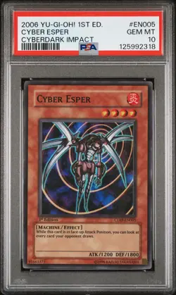 2006 YU-GI-OH! CDIP-CYBERDARK IMPACT 1ST ED #EN005 CYBER ESPER PSA 10 - Image 1