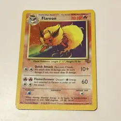 Pokemon TCG Flareon Jungle 3/64 Holo Rare Unlimited English Stage 1 70 HP - Image 1